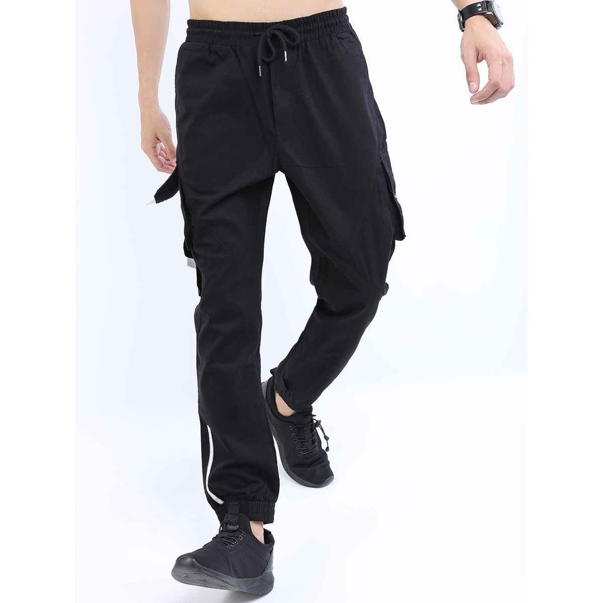 Ketch Men Grey Printed Jogger Trouser | Black | 34