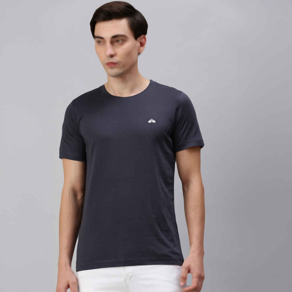 Onn Men's Platina Pure Comfort Supima Cotton Round Neck T-Shirt | Grey - S