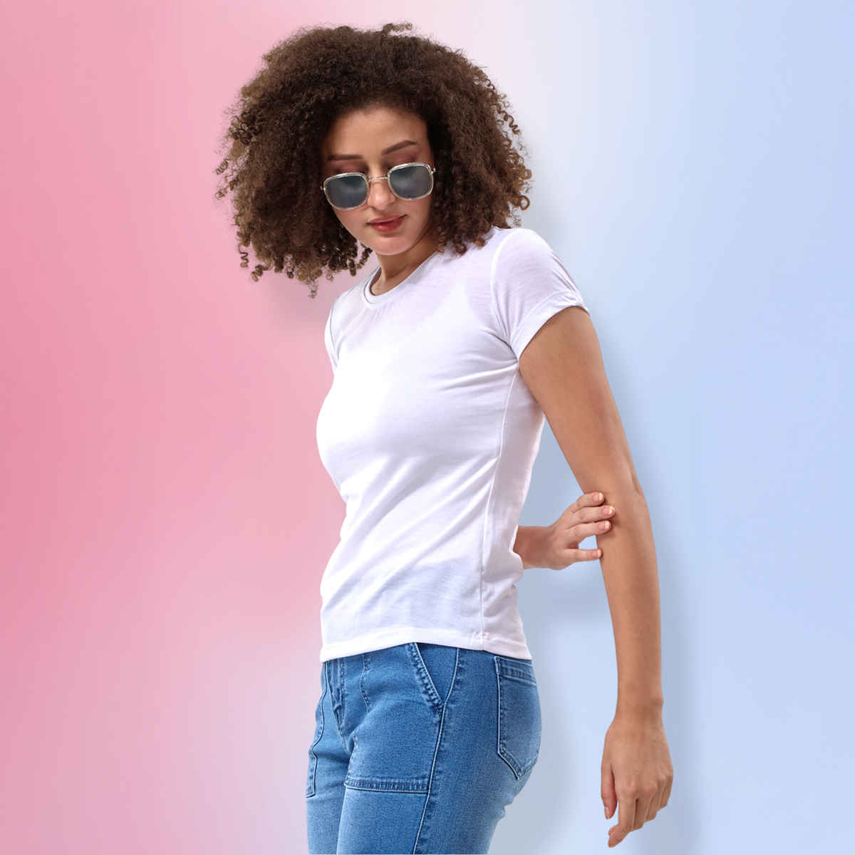 Lux Nitro Women's Round Neck T-shirt | White - XXL
