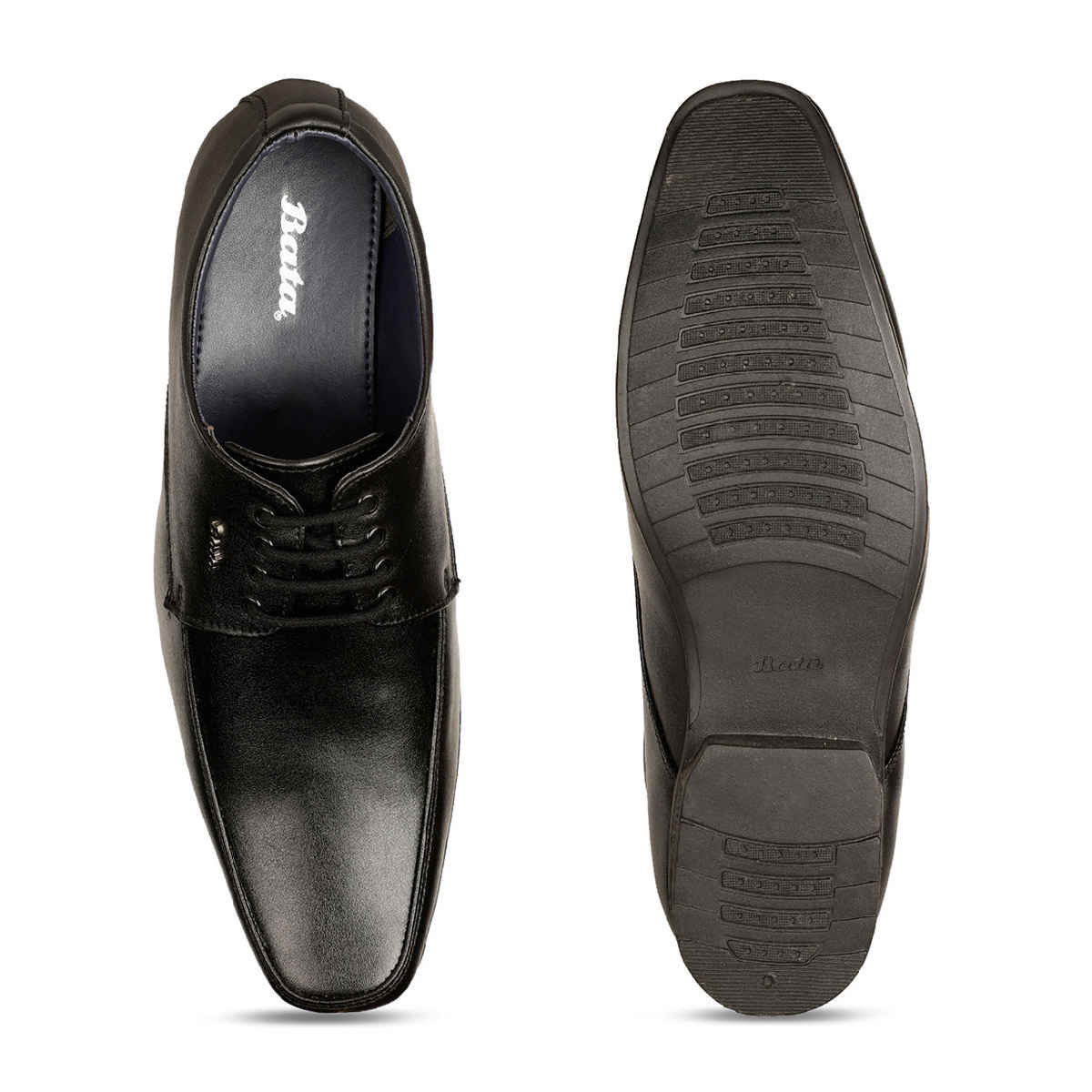 Bata Black Shiny Formal Shoes For Men - 9