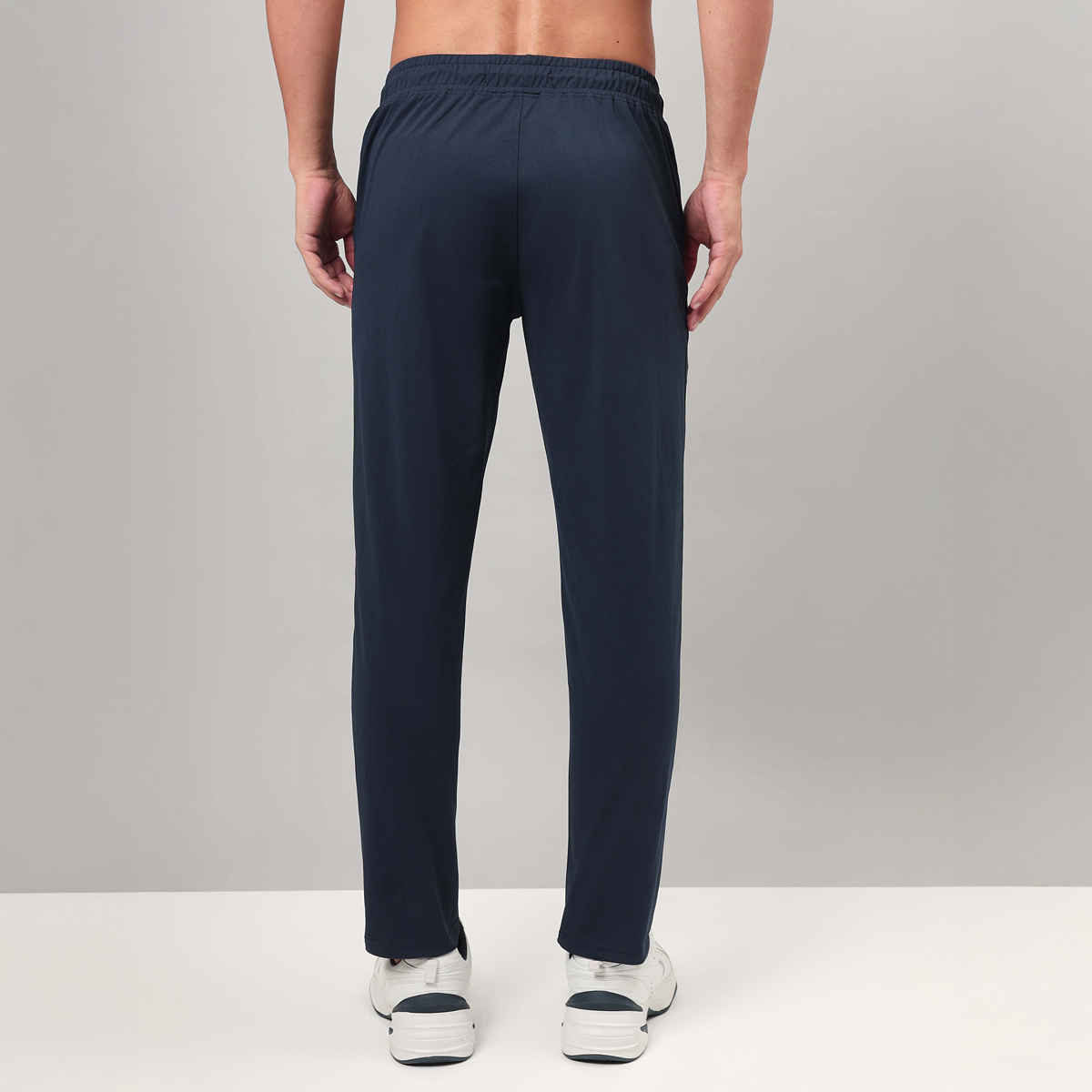 Technosport Men Poly Solid Relax Fit Sports Trackpants with DURACOOL+ | Navy | XL