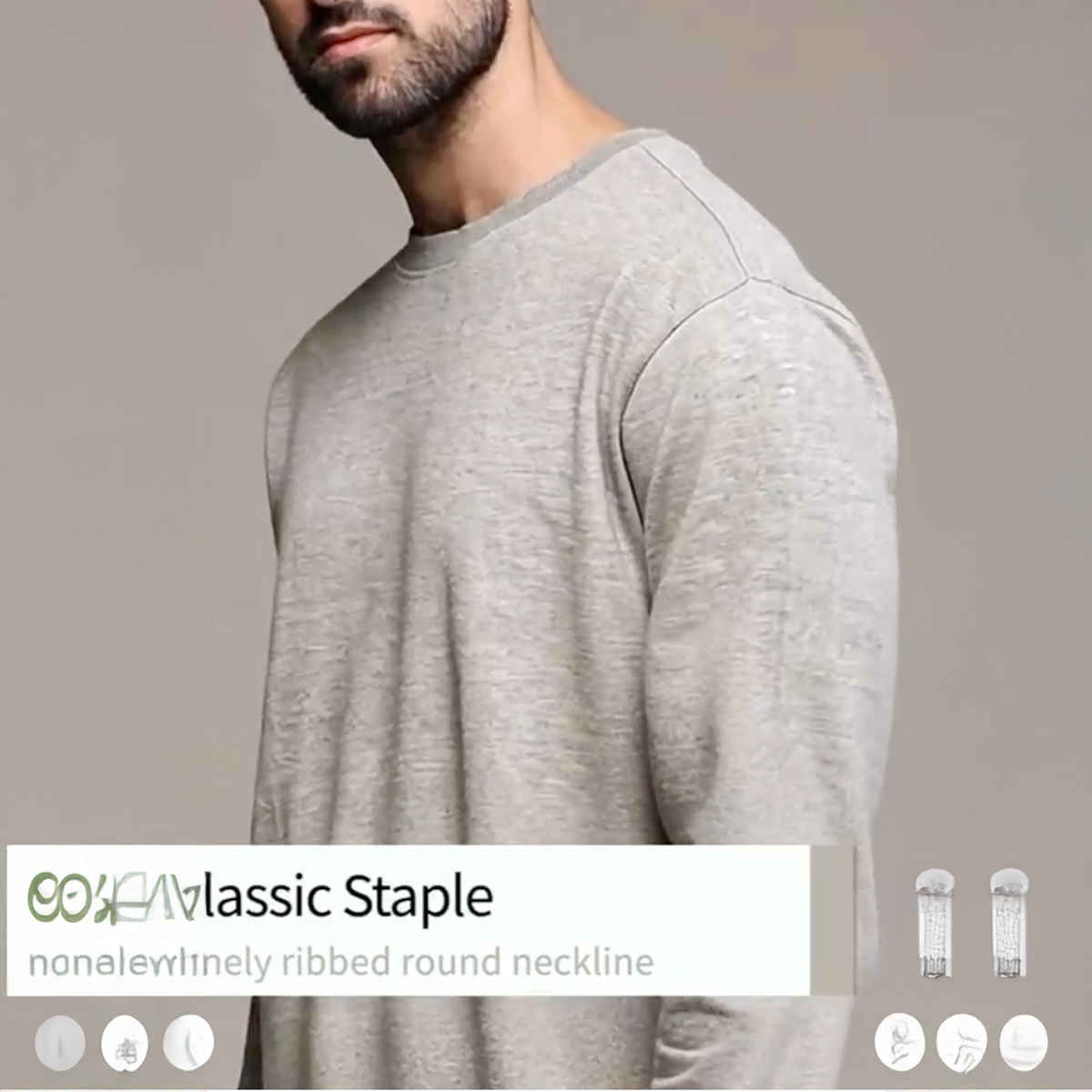 Outlaws Men's Cotton Rich Premium Sweatshirt | Grey Melenge - XL