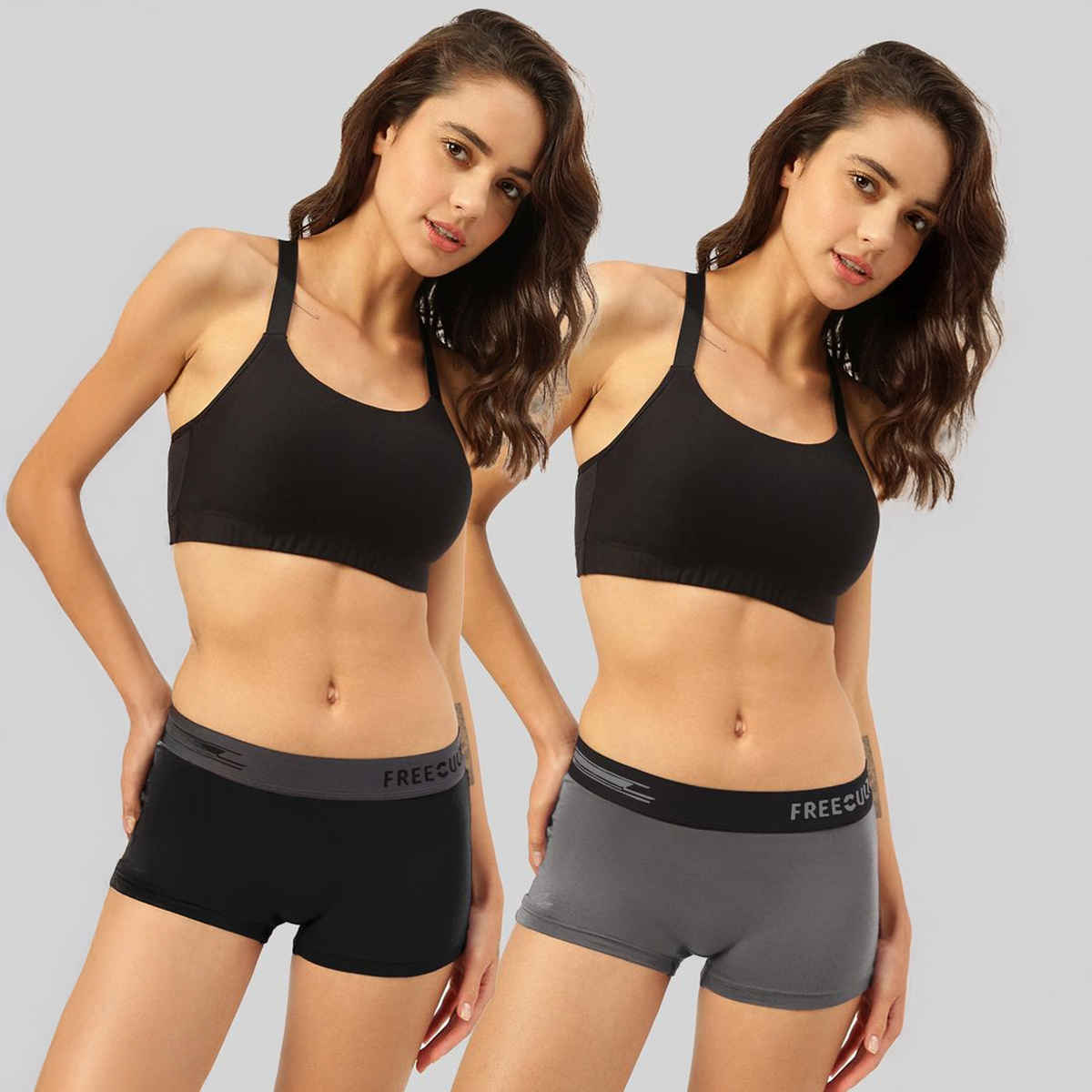 Freecultr Cotton Women's Boyshorts - L | Long Panty | Pack of 2