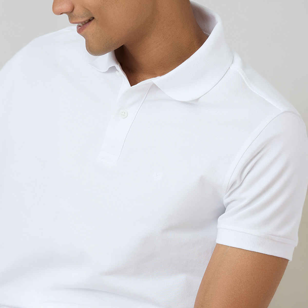 XYXX Nova Polo T-shirt - Polar White | Super Combed Cotton | L