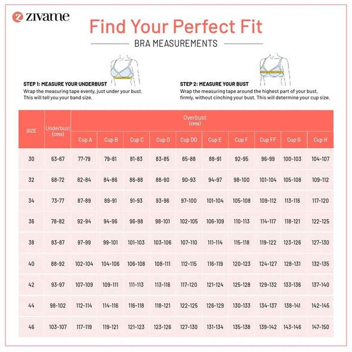 Zivame Women's Padded Non Wired 3/4th Coverage T-Shirt Bra | White - 32C