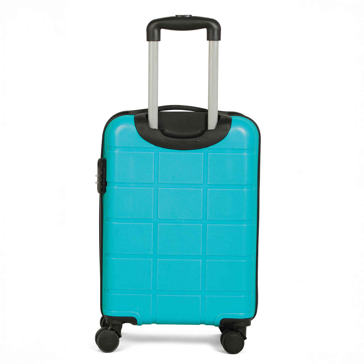 Teakwood Leathers Unisex Solid Hard Sided Cabin Size Trolley Bag | Sky Blue