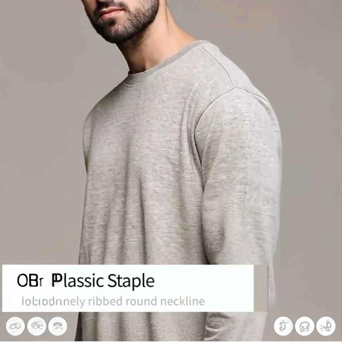 Outlaws Men's Cotton Rich Premium Sweatshirt | Grey Melenge - L