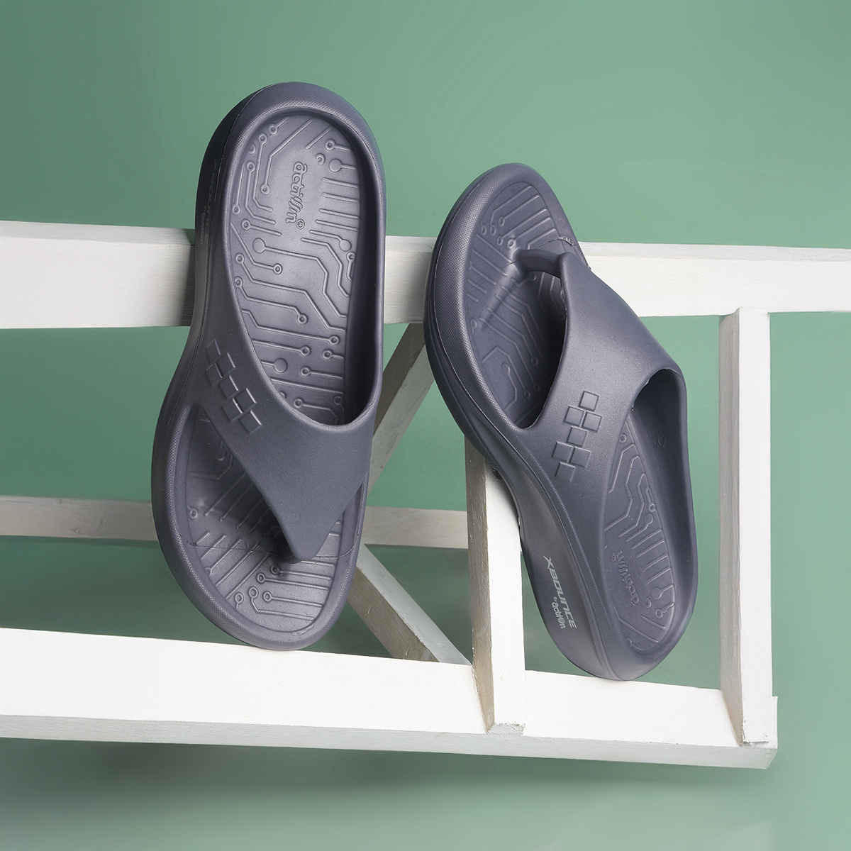 Action Men's Hran-53 Comfortable Slippers | Designer Footwear | Lightweight | Dark Grey - UK 7