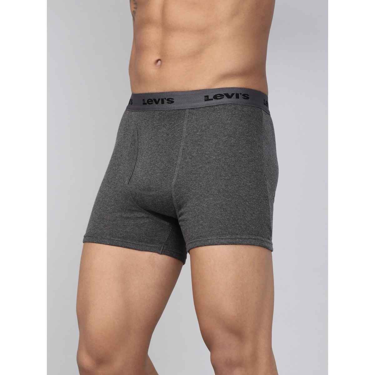 Levi's 001 Men's Classic Boxer Brief | Contoured Double Pouch | D. Grey Mel | S