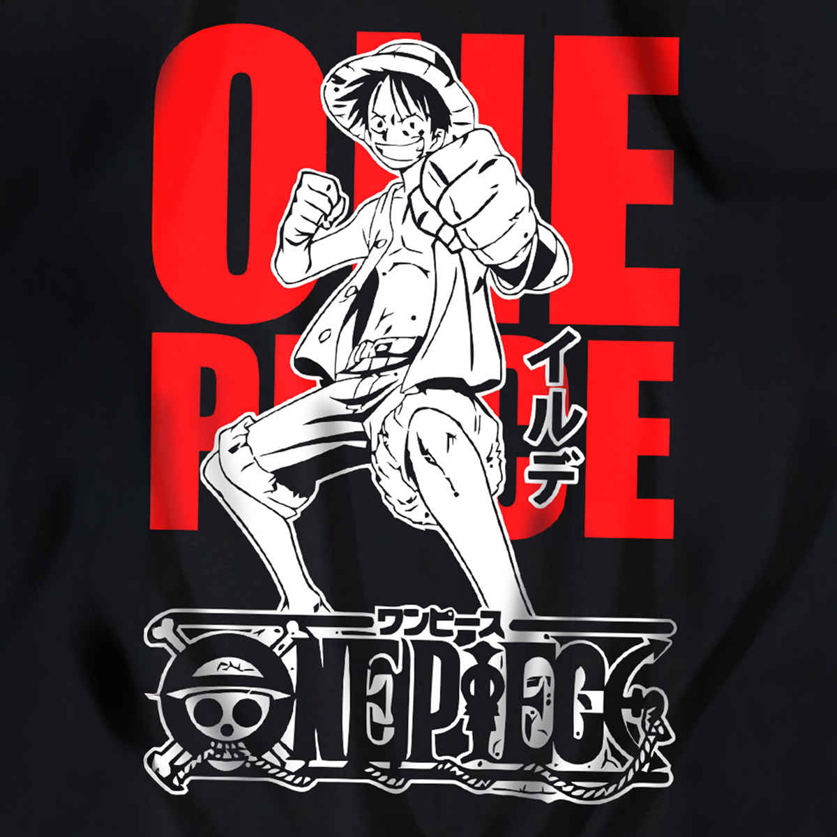 De Tees Men's Sweatshirt | One Piece | Black - XL