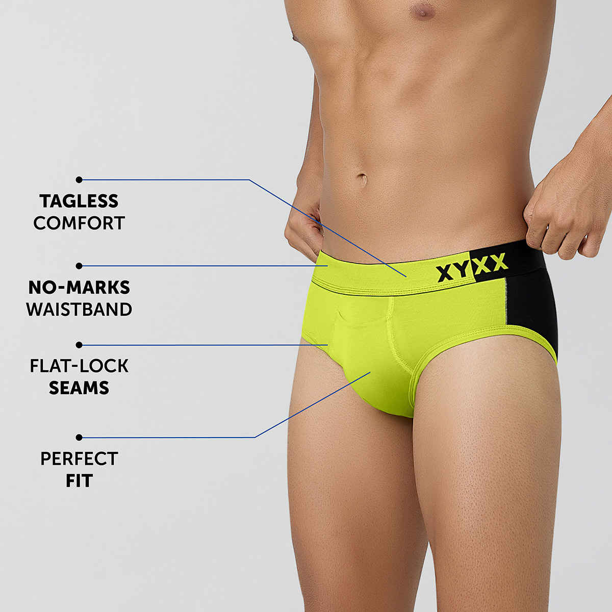 XYXX Dualist Modal Solid Briefs, Pack of 2 | Multicolored| L