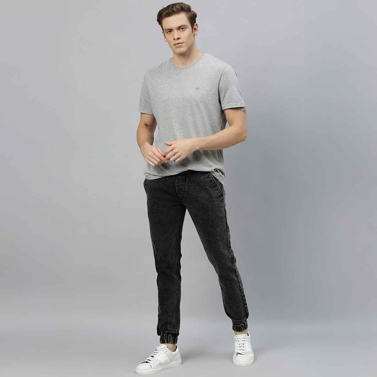 Urbano Fashion Men's Jogger Jeans Slim Fit Stretchable | Black | 36