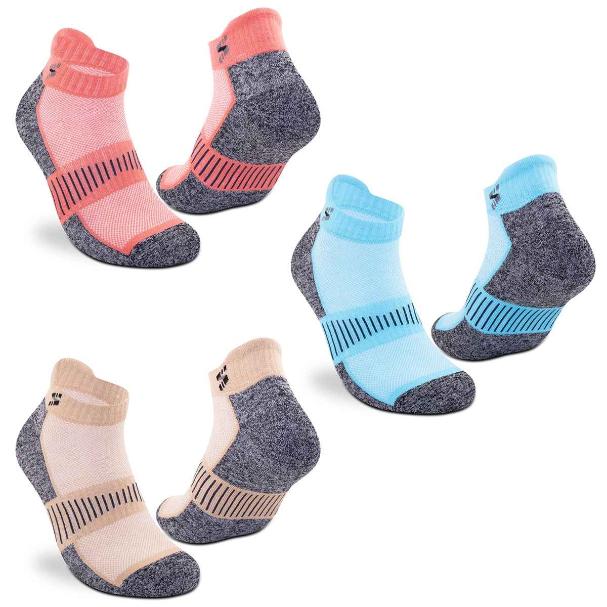 Supersox Women's Combed Cotton Ankle Socks | Multicolour - Free Size
