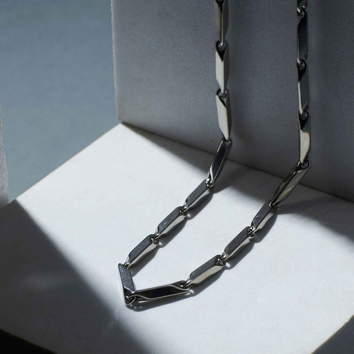 SALTY Alpha Figaro Italian Style Pendant with Chain for Men and Boys| Anti-Tarnish | Silver