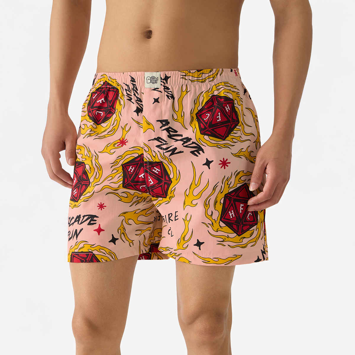 The Souled Store Men's Stranger Things Hellfire Club Boxer Shorts | Pink - L