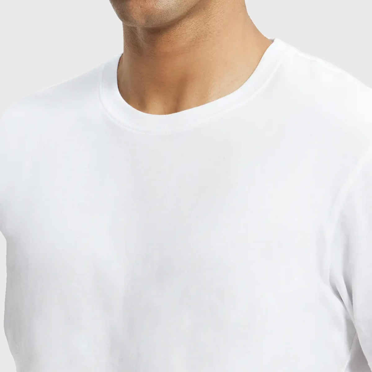 Jockey Men Cotton Rich Round Neck Half Sleeve T-shirt | White - M