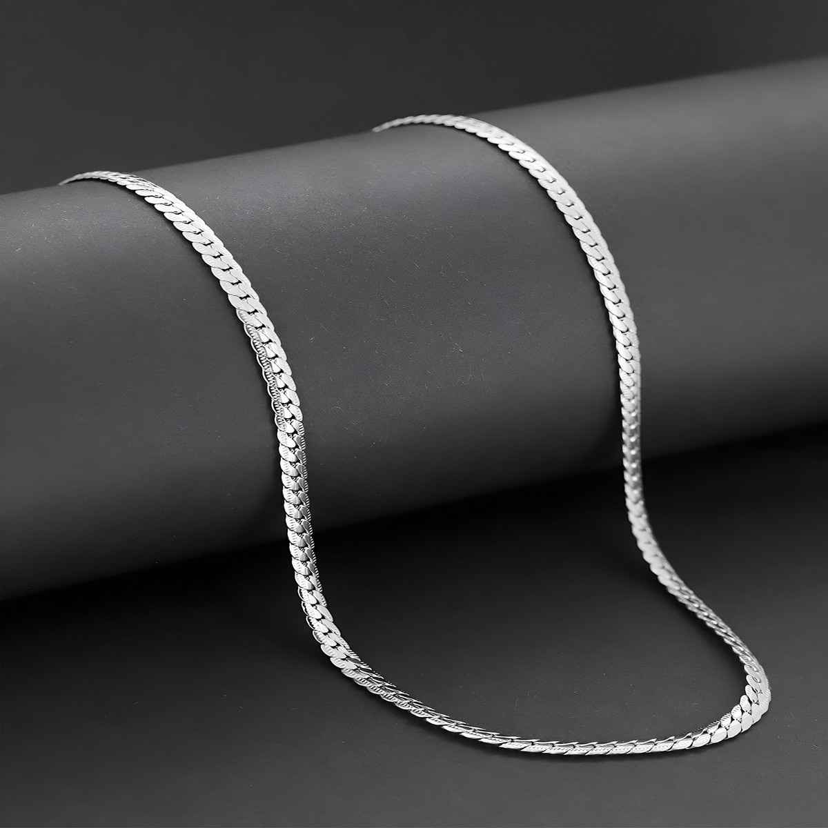 Fashion Frill Men's Interlink Chain Silver 20 Inches