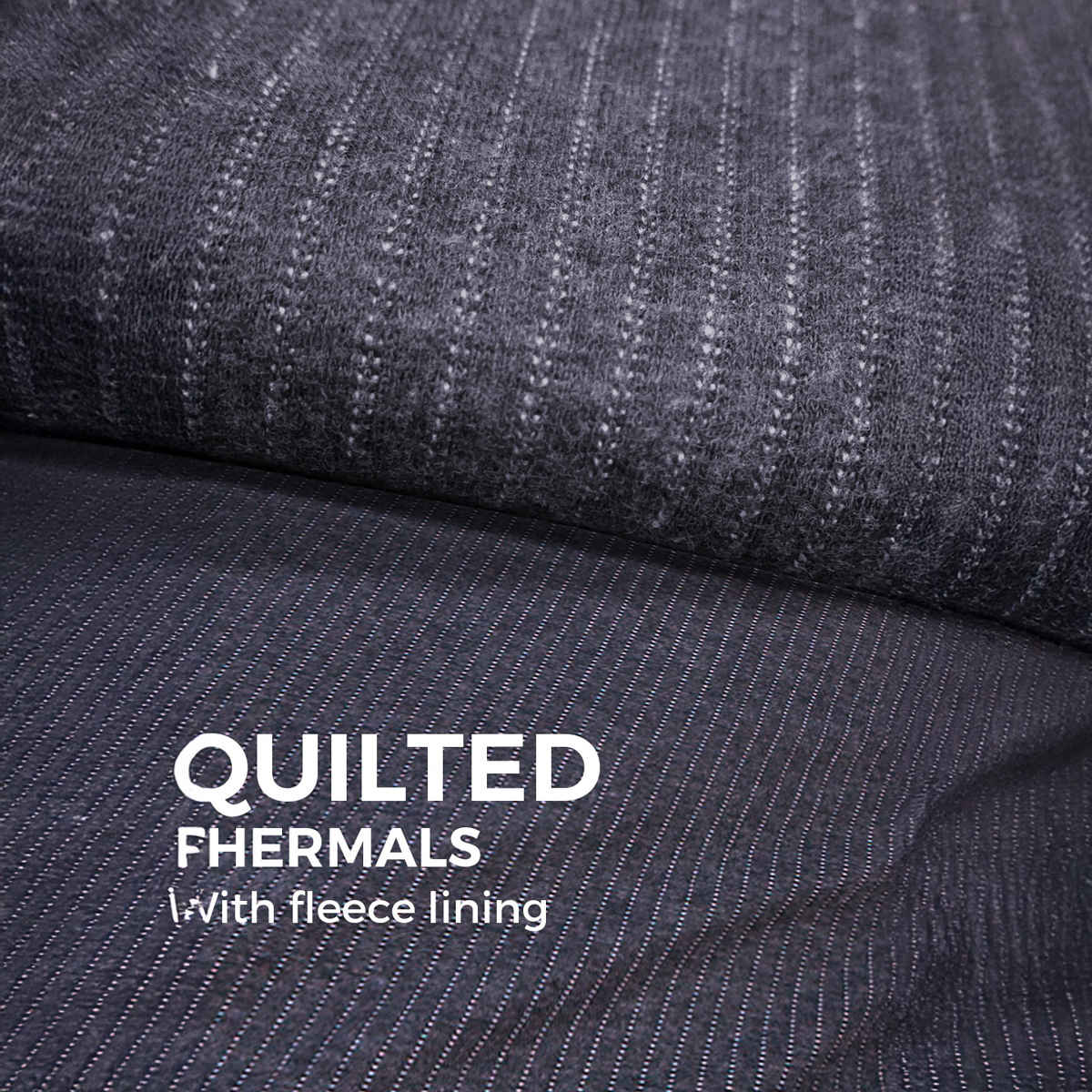 Lux Inferno Round Neck Full Sleeve Thermal Top For Men - Charcoal - 80 | Size - S