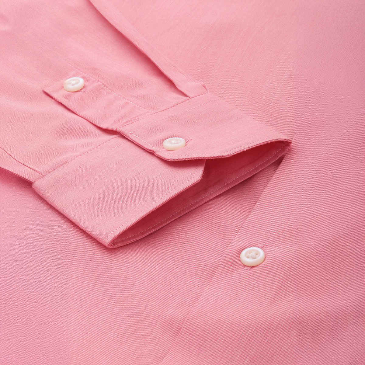 The Indian Garage Co Men's Slim Fit Solid Formal Shirt | Pink - L