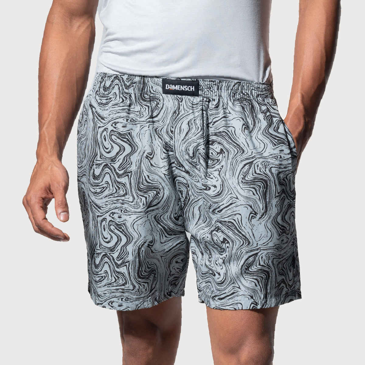 DaMENSCH Men's Cotton Boxer Shorts | Grey - M