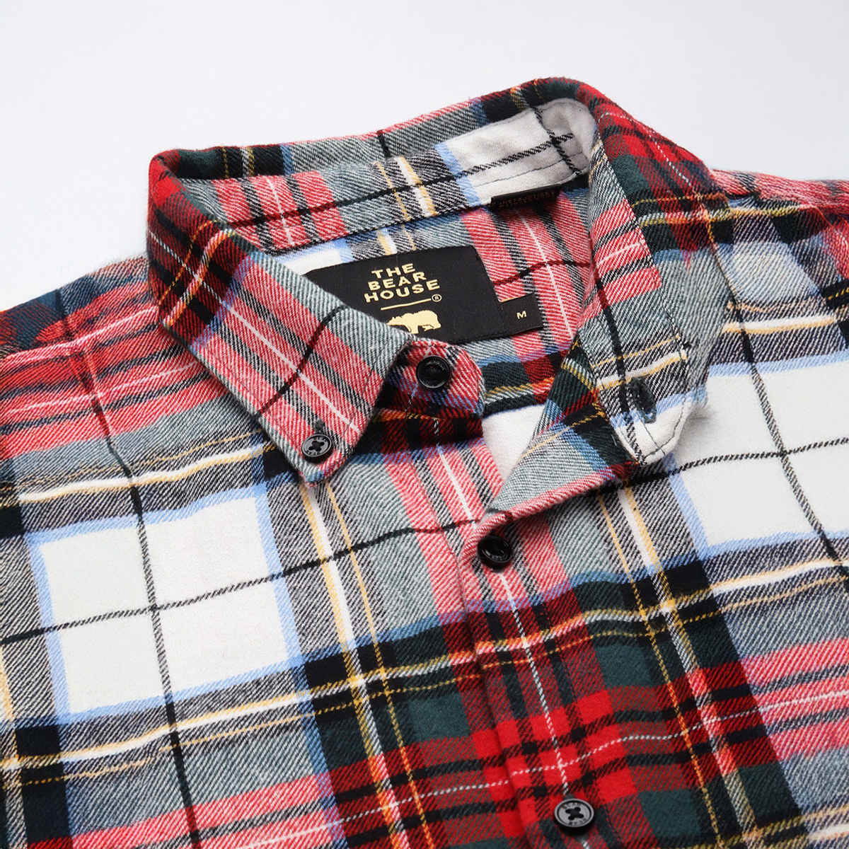 The Bear House Men Slim Fit Checked Flannel Cotton Casual Shirt - Tai | Multicolor | M