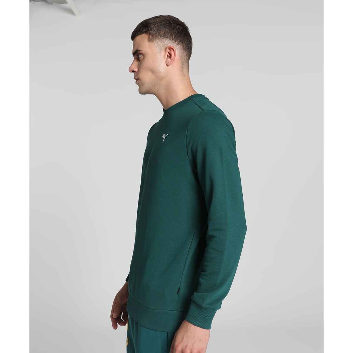 Puma Men's Sweatshirt Crew Regular Fit - Green | M