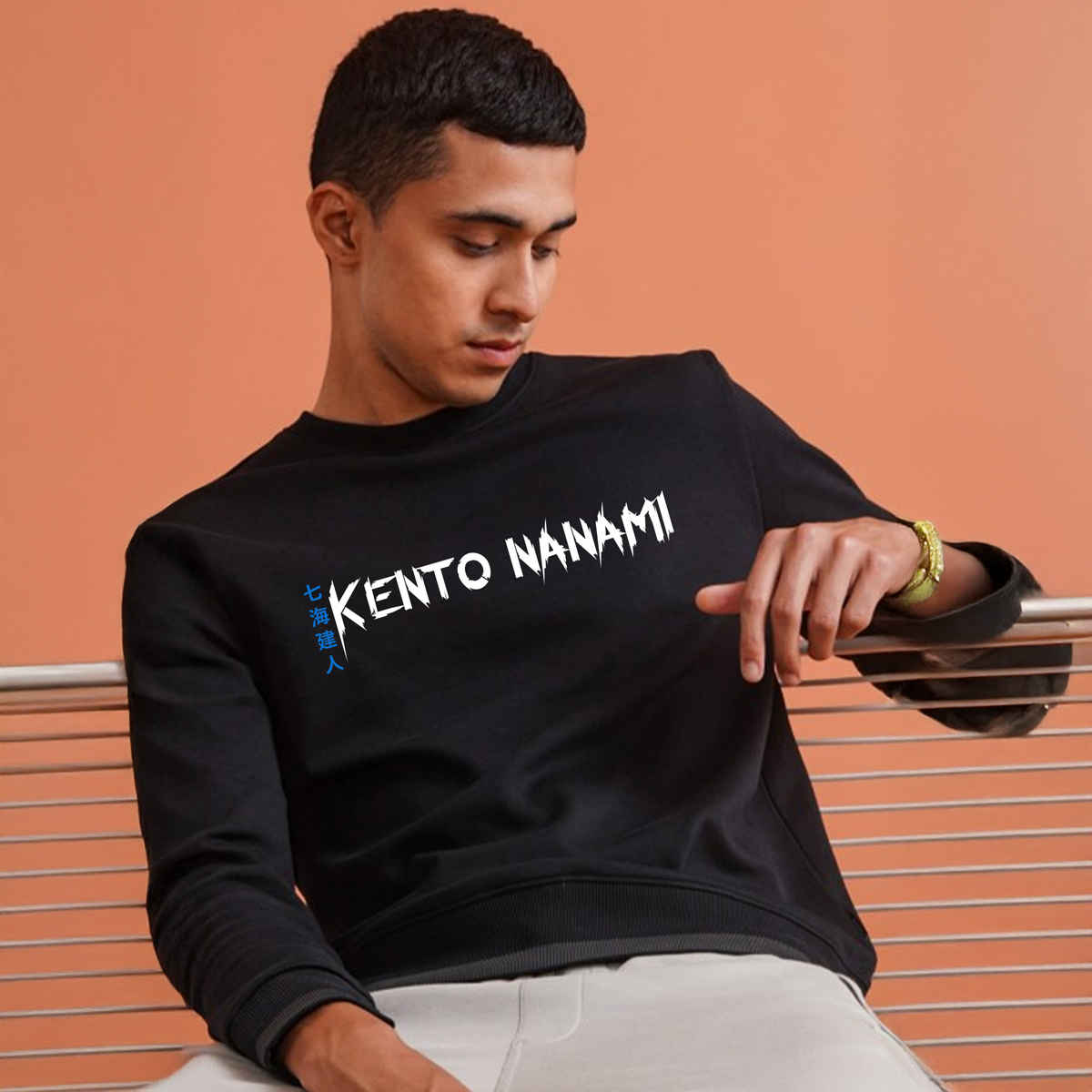 De Tees Men's Sweatshirt | Kento | Black - 2XL
