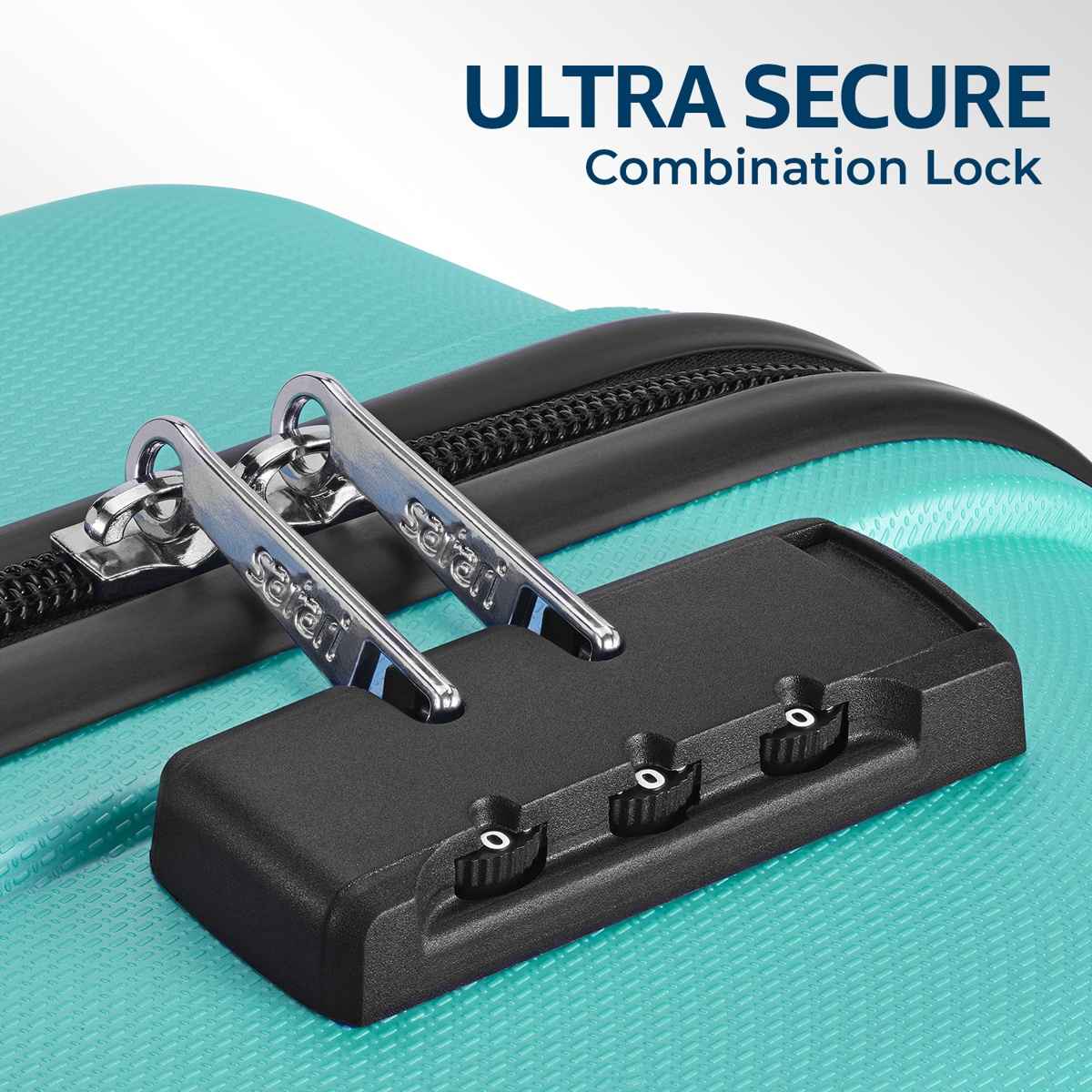 Safari Textured PP 43 L Telescopic Hard Luggage Trolley Bag | Cyan - 55 cm