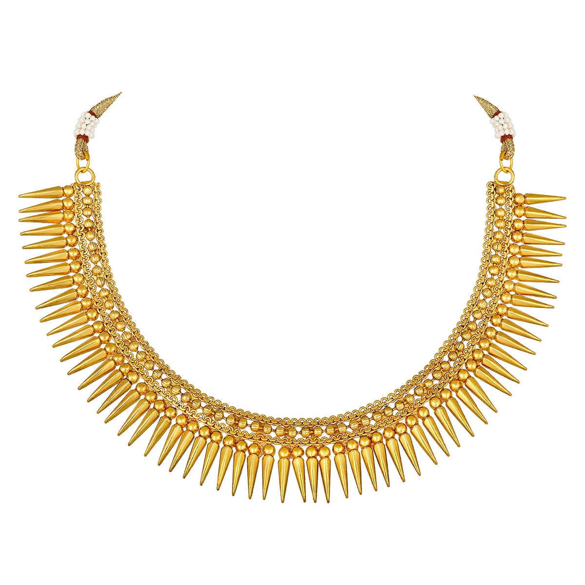 Peora Gold Plated Choker Necklace with Earring Ethnic Jewellery Set For Women