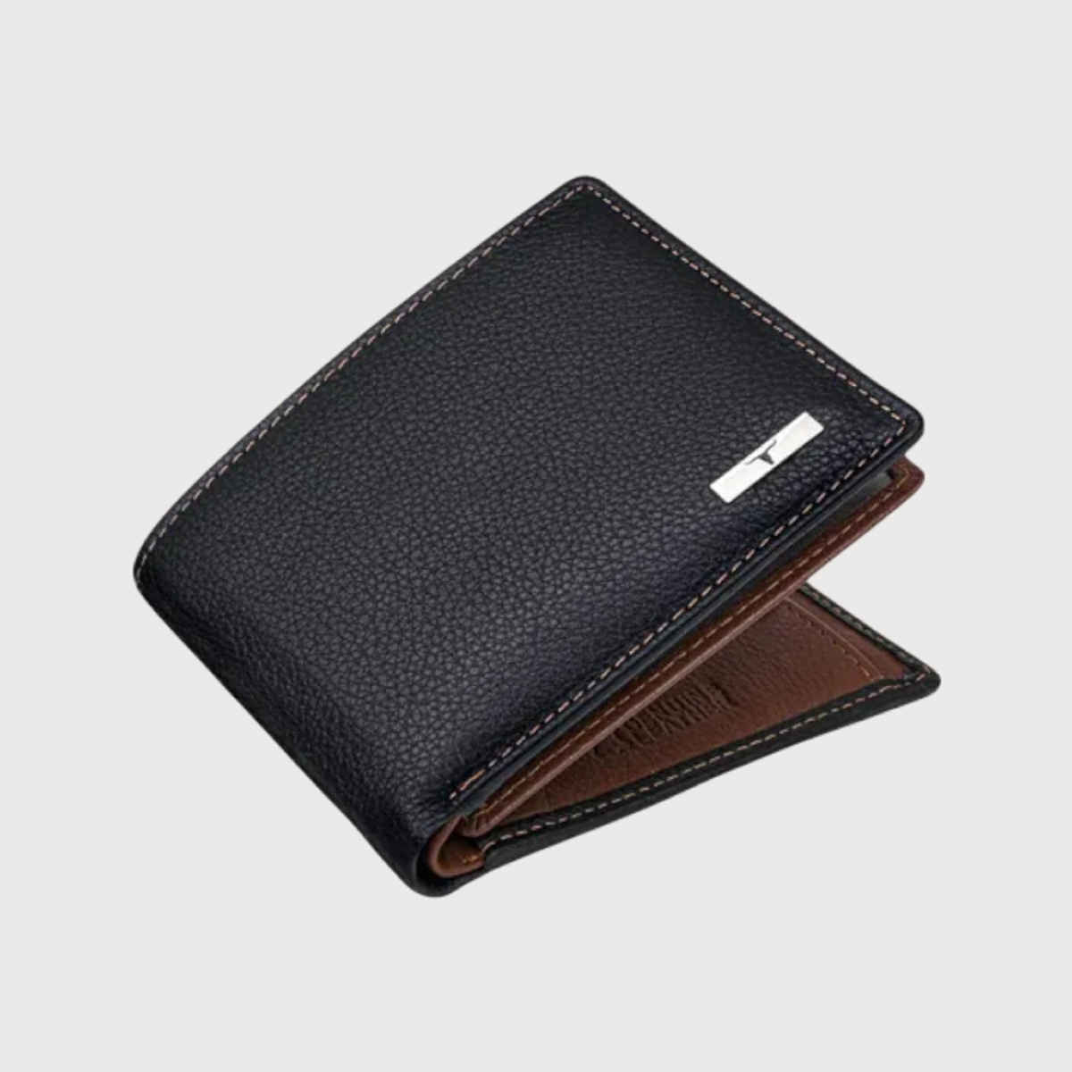 Urban Forest Men's Kyle Leather Wallet | Black & Redwood