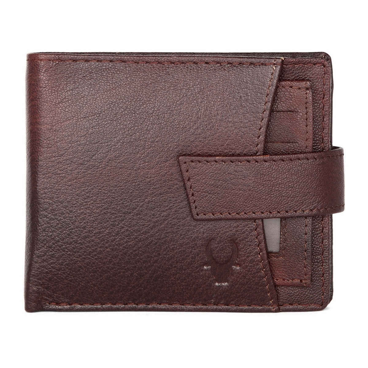 Wildhorn Men's Solid Leather Bi-Fold Wallet | Maroon - One Size