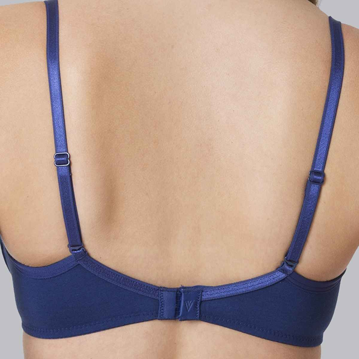 Van Heusen Women Twilight Blue Solid Anti Bacterial Wireless Bra |36B