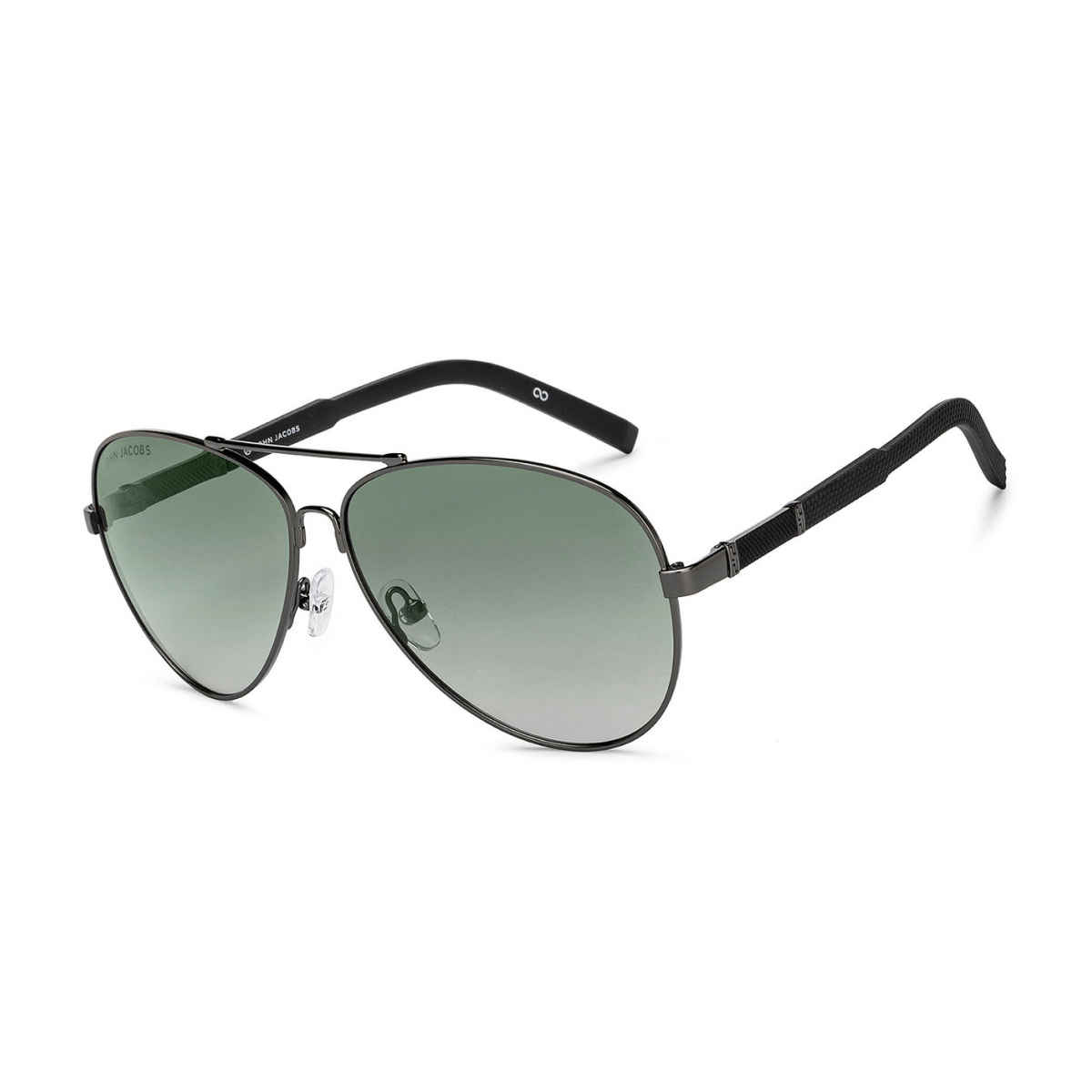 John Jacobs By Lenskart Unisex Metal Sunglasses | Gunmetal Green - Extra Wide