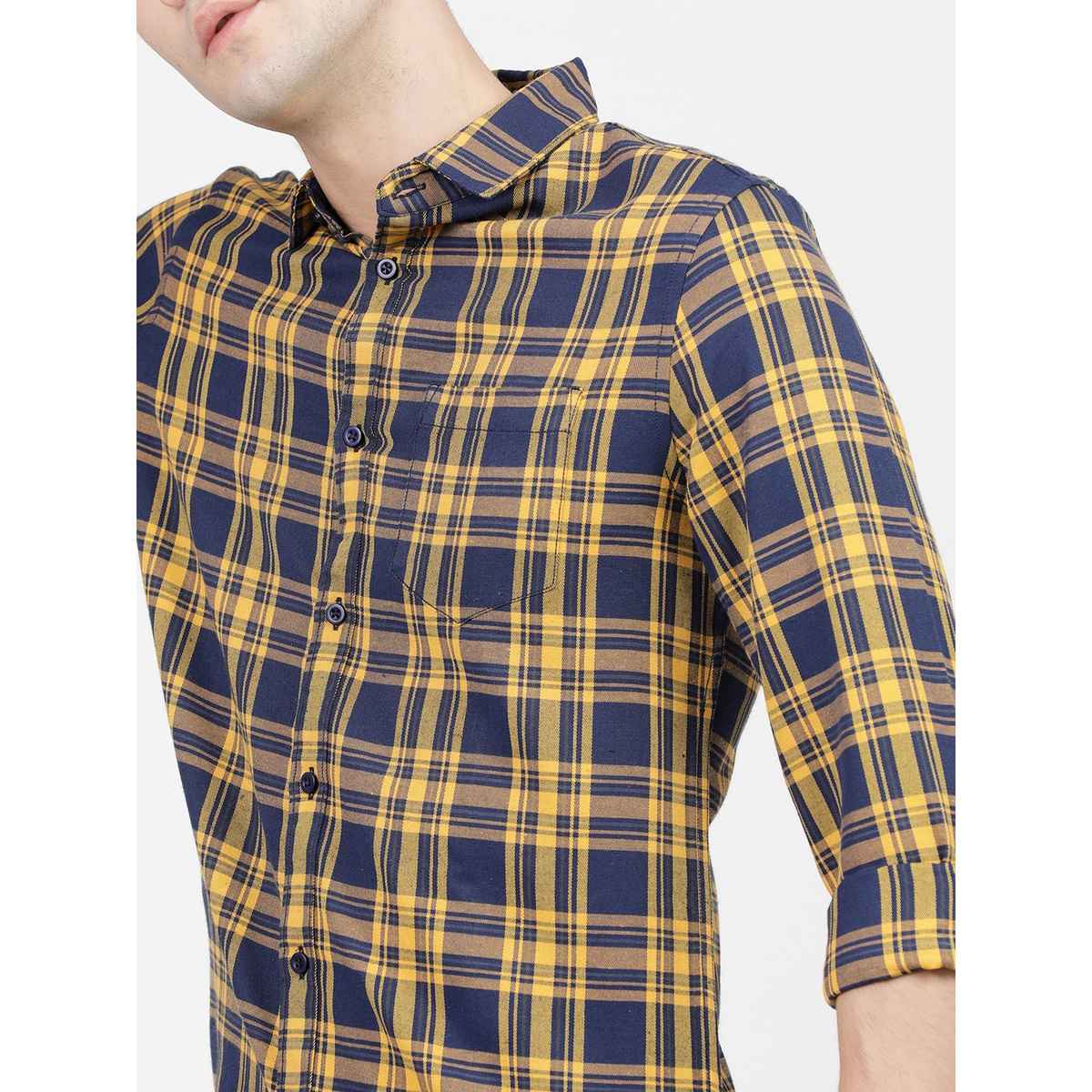Ketch Men Slim Fit Tartan Checked Casual Shirt | Multicolor | XL