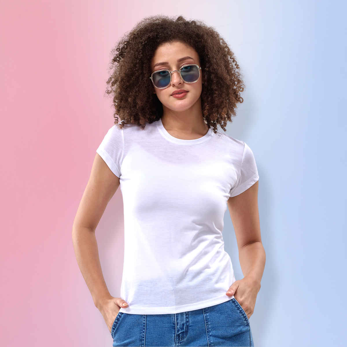 Lux Nitro Women's Round Neck T-shirt | White - XXL