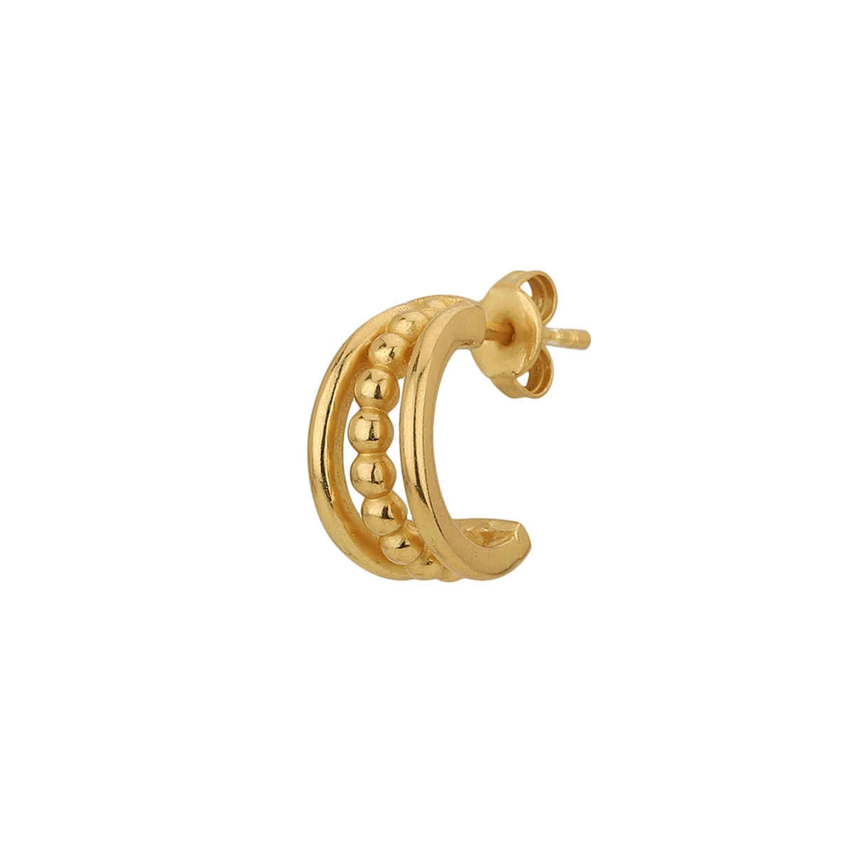 Carlton London 18kt Gold Plated Half Hoop Earring | FJE4512