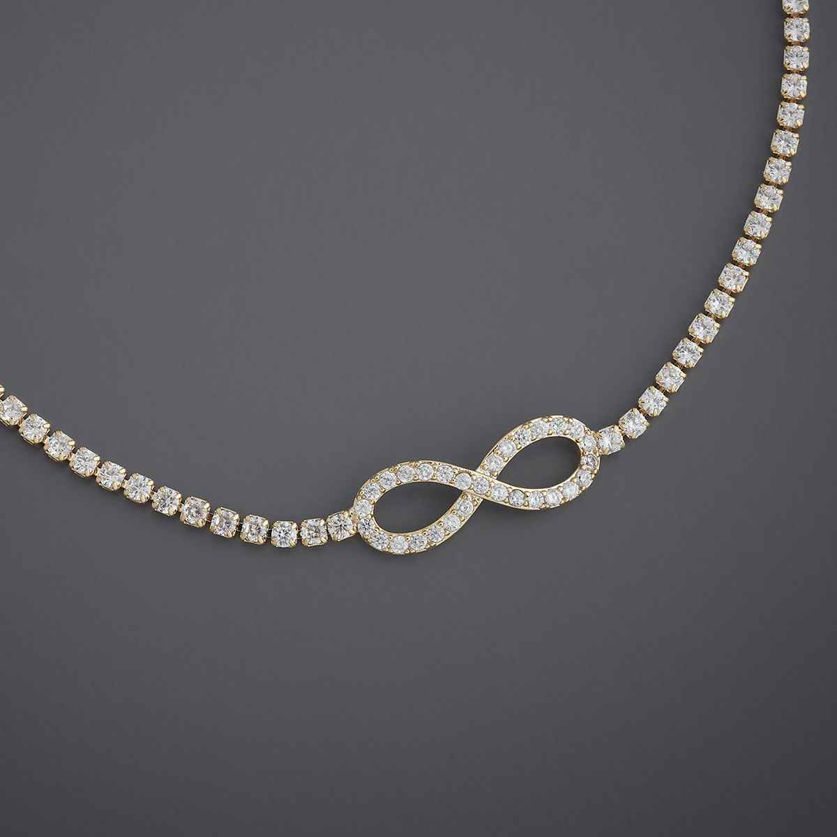 Kushal s Fashion Jewellery White Gold-Plated Zircon Trendy Payal | 441645