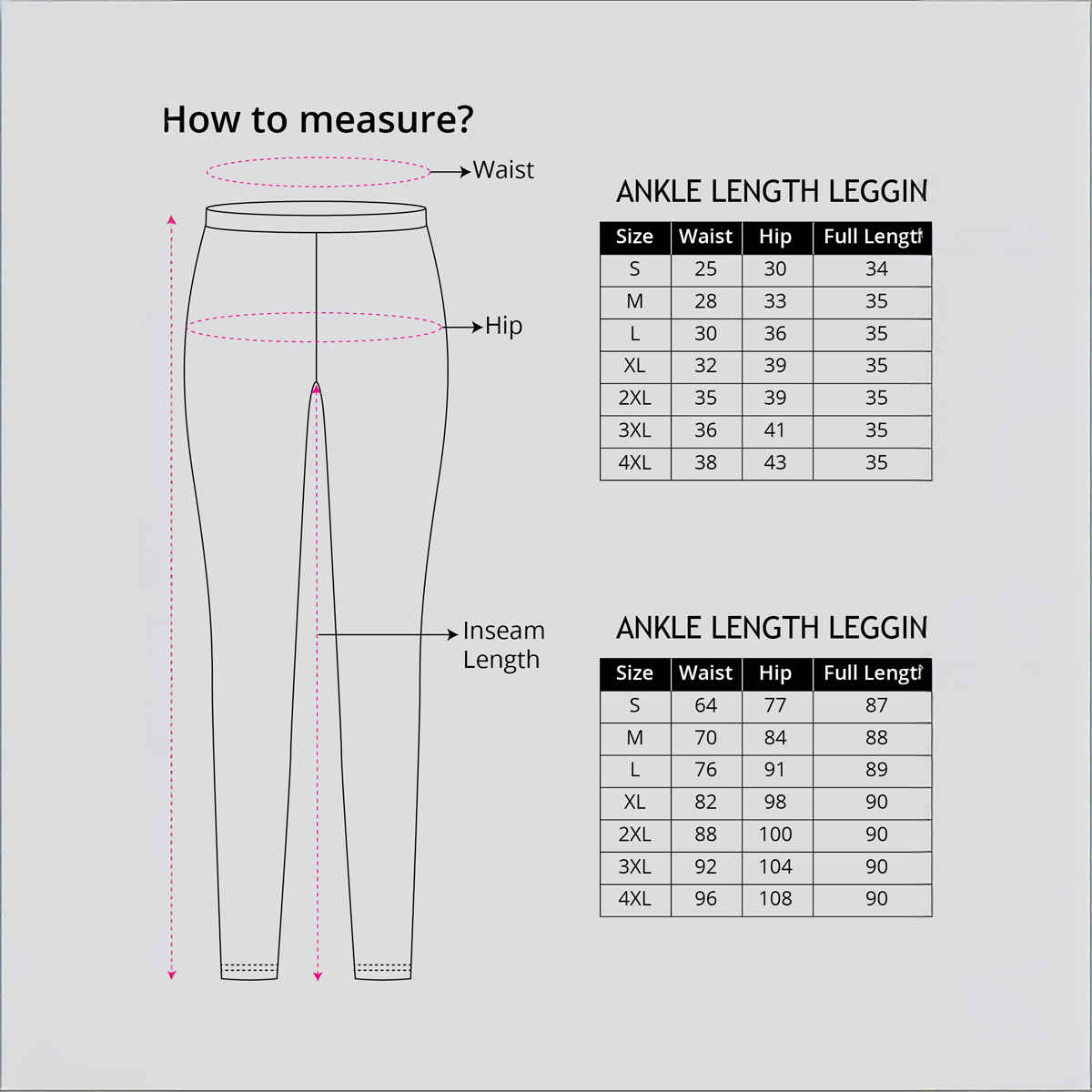 Go Colors Women's Solid Mid Rise Ankle Length Leggings | Ecru - XL
