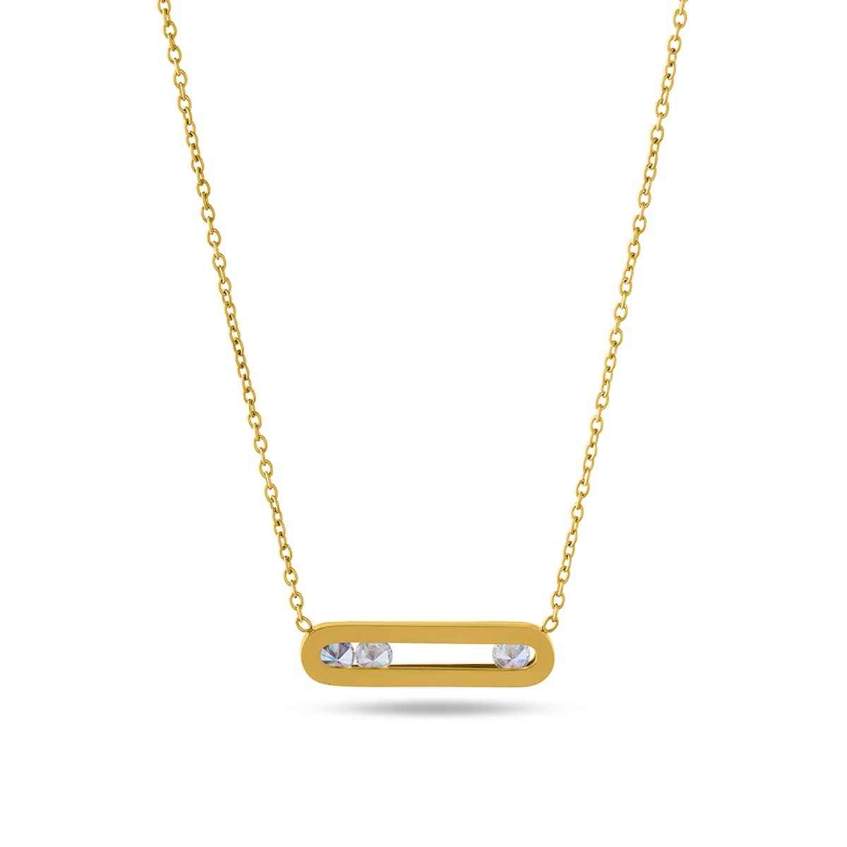 Palmonas Stones Bar Necklace for Women | Waterproof and Anti-Tarnish