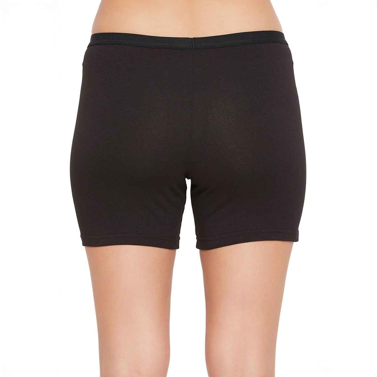 Clovia Mid Waist Boyleg Panty - Cotton(Black - Xxl)