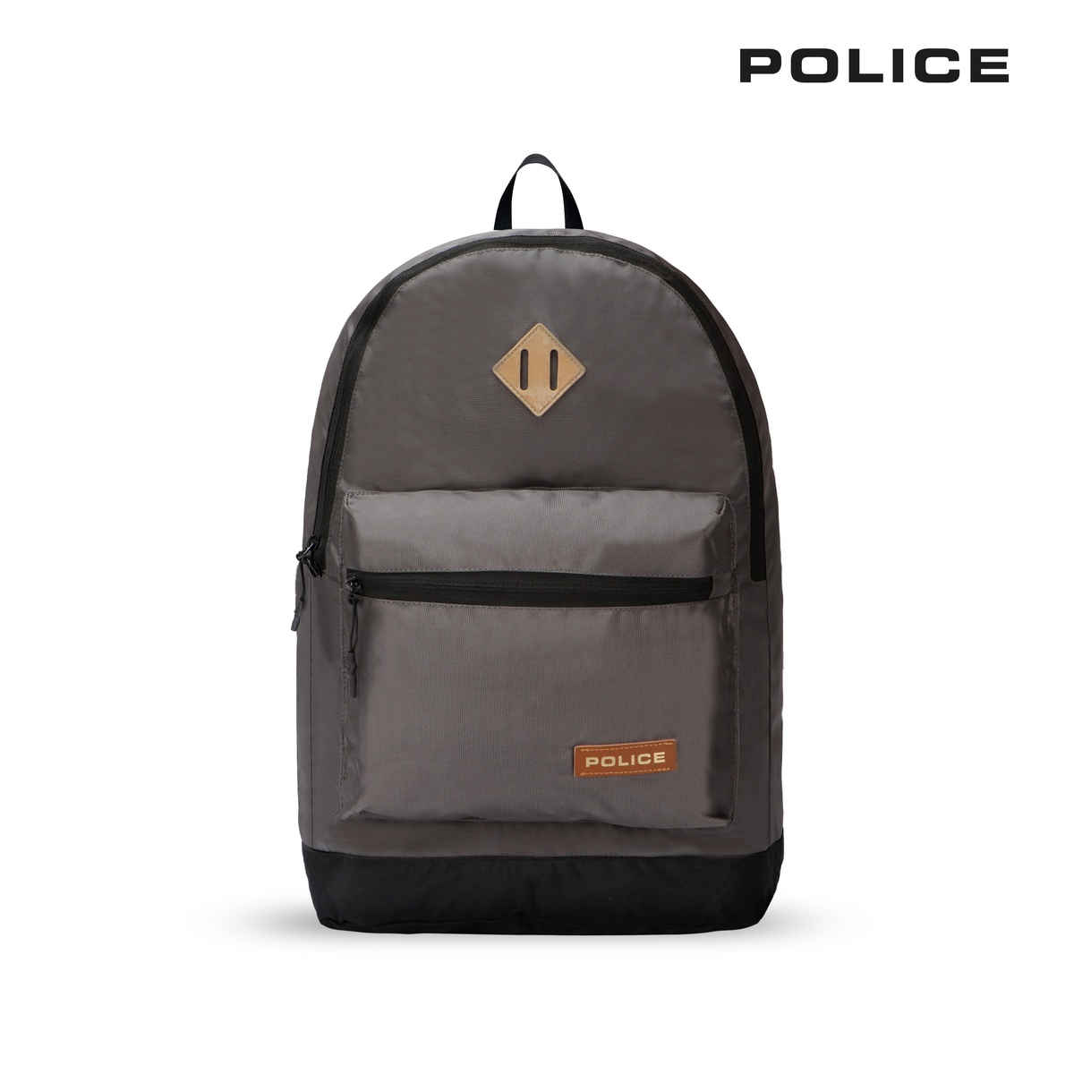 Police Unisex Solid Nylon 20 L Top Handle Laptop Backpack | Grey and Black - 15.6 Inches