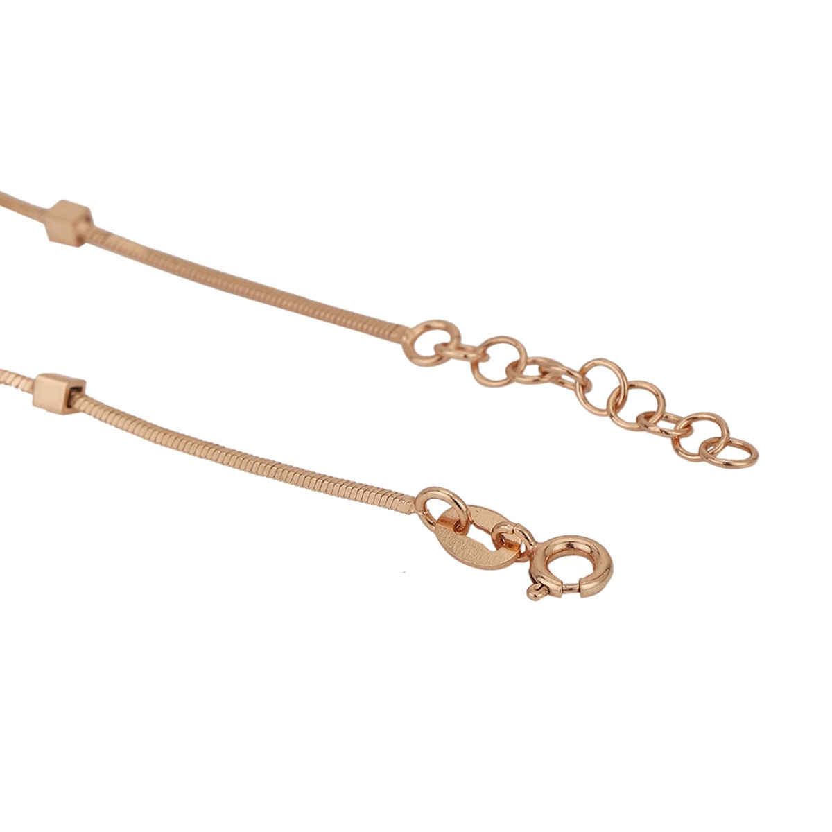 Carlton London 18kt Rose Gold Plated with Ball Wrapround Bracelet | FJB3755