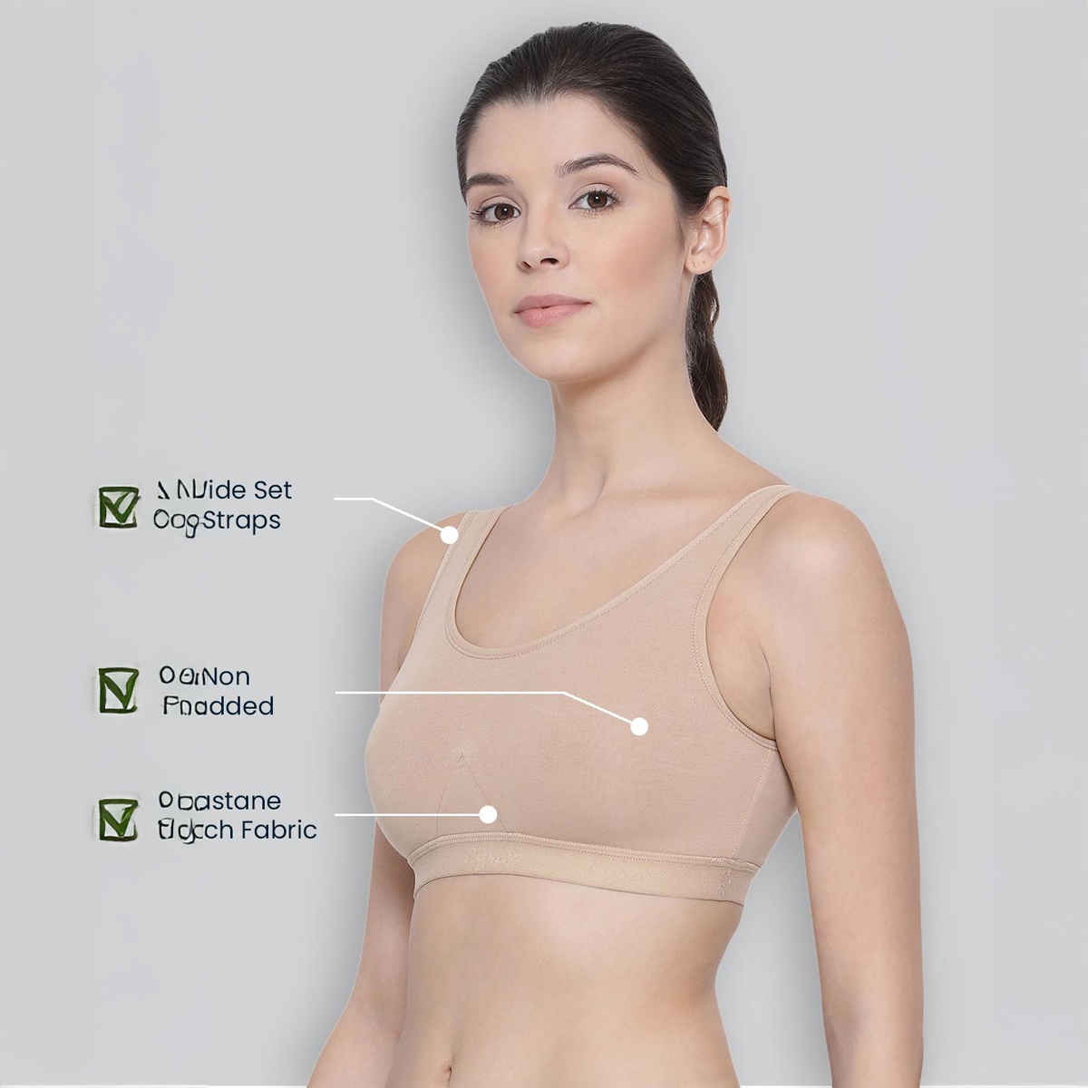 Lyra Women's Sports Bra Non Padded | Skin and Fuchsia - 38B