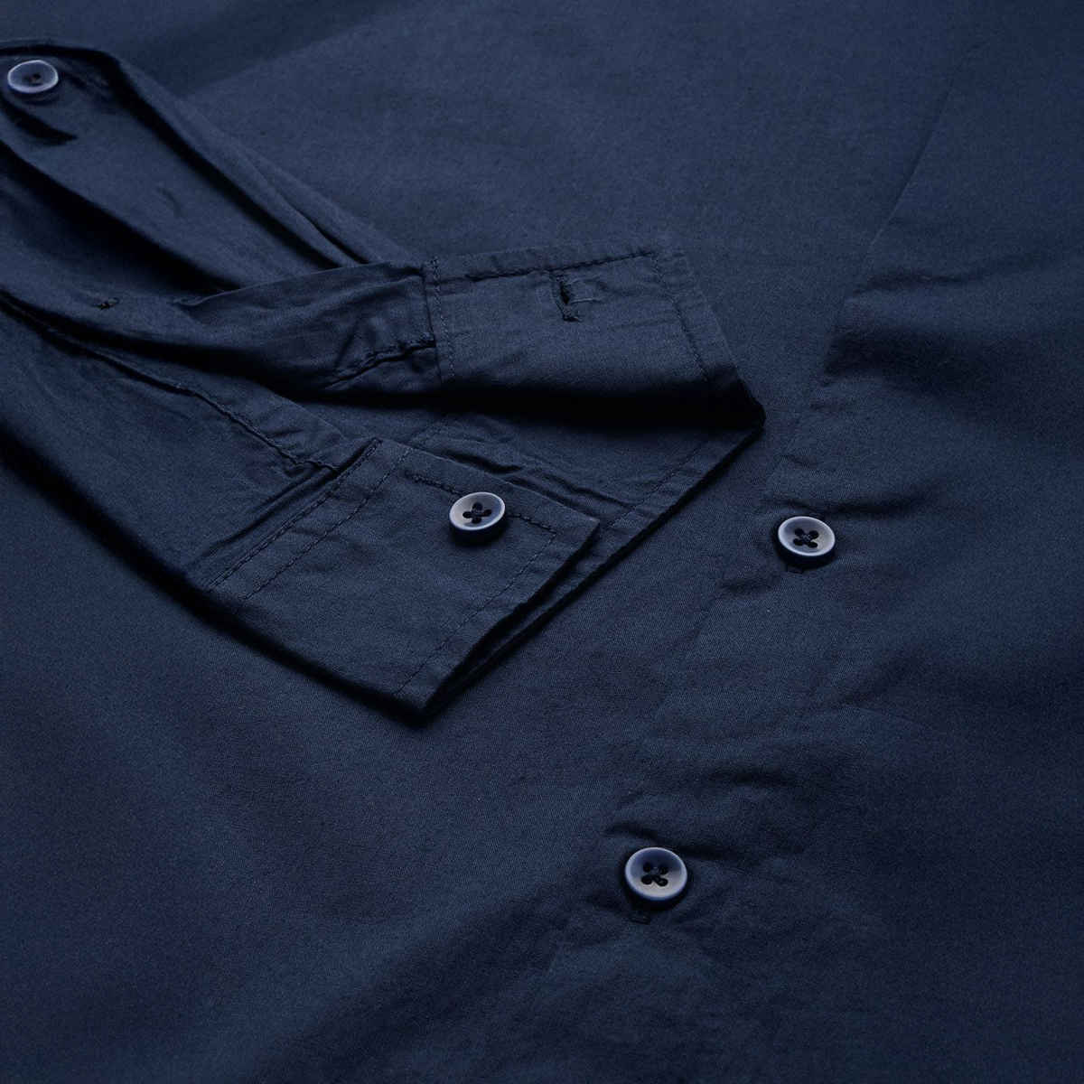 The Indian Garage Co Men's Regular Fit Solid Casual Shirt | Dark Blue - M