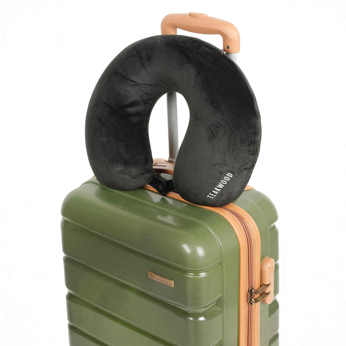 Teakwood Leathers Unisex Soft Foam U-Shaped Neck Pillow | Black