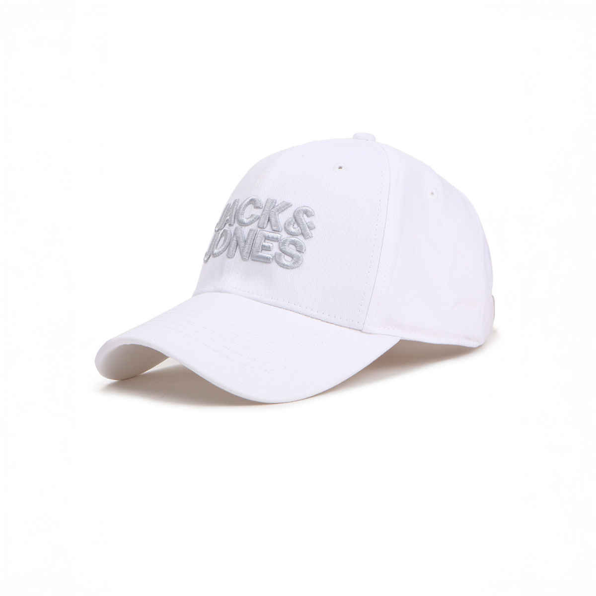 Jack & Jones Unisex Cotton Baseball Cap | White - One Size