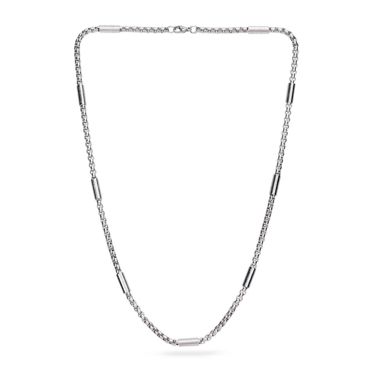 Fashion Frill Men's Interlink Chain Silver 22 Inches