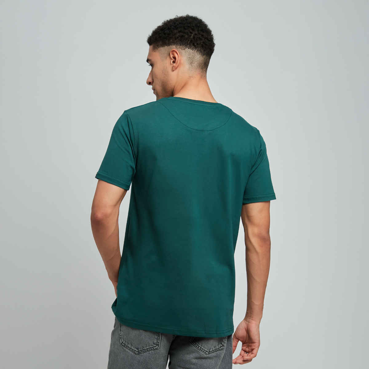 The Souled Store Men's Regular Green Lantern- Logo T-Shirts | Green | L