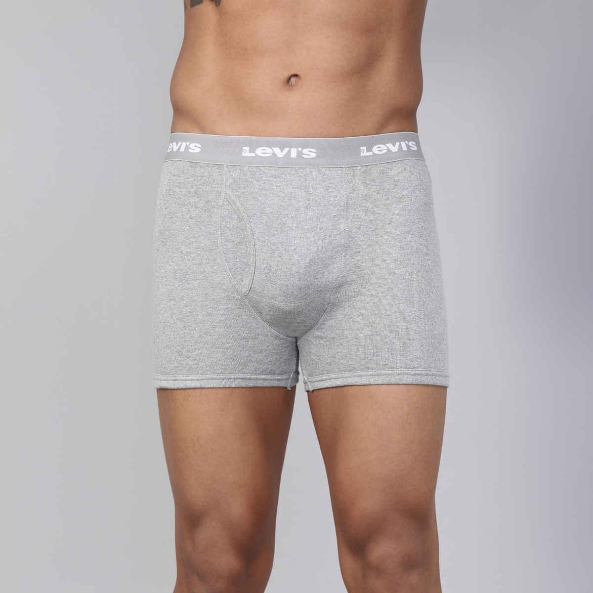 Levi's 001 Men's Classic Boxer Brief | Contoured Double Pouch | Lt. Grey Mel | XL