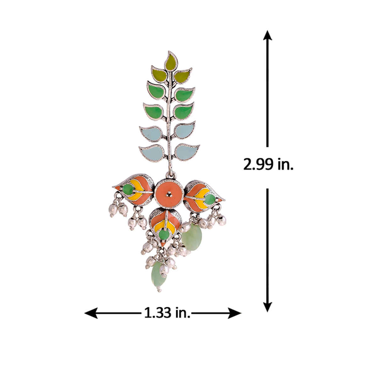 Voylla Bagh E Fiza Colourful Enamel Embellished Earrings